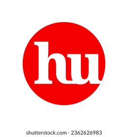 Icono de letra inicial de marca HU