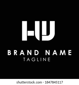 HU Font Alphabet Stylish Logo Design