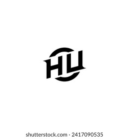 HU initial game logo, banner design for your e-sports or streaming team