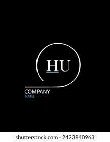 HU Letter Logo Design. Unique Attractive Creative Modern Initial HU Initial Based Letter Icon Logo