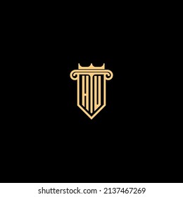 HU line concept logo in high quality professional design that will be best for companies related to real estate