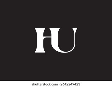 HU Logo Design Creative and Modern Logo Design