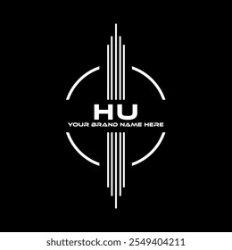 HU logo design, HU logotipo simples e moderno.
 HU design de alfabeto luxuoso