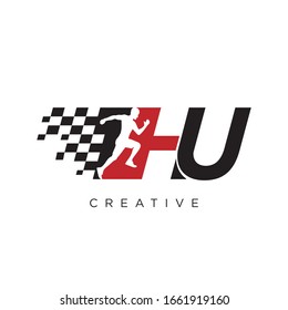 hu logo design vector icon