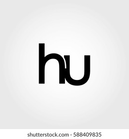 hu lowercase logo black interrelated