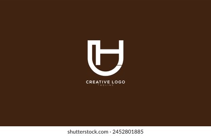 HU UH Abstract initial monogram letter alphabet logo design