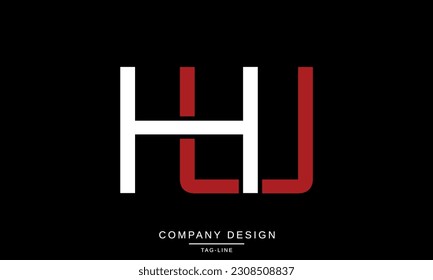 HU, UH, Abstract Letters Logo Monogram