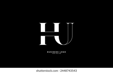 HU, UH, H, U, Monograma del logotipo de las letras Abstractas