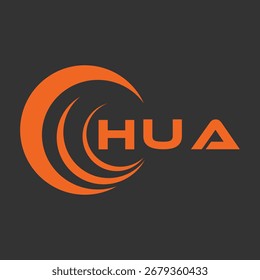 Design de letras HUA. Projeto do logotipo da tecnologia da carta HUA. HUA Monogram design logotipo para um empresário e empresa.