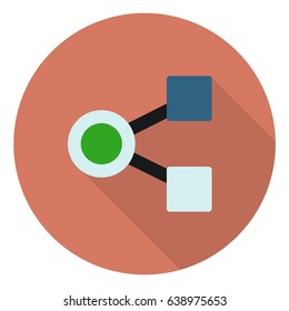 hub flat icon