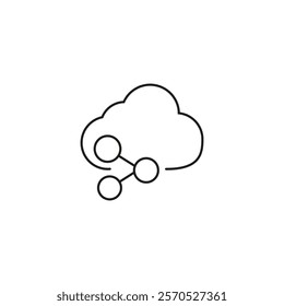 Hub flat network icon, connect structure vector symbol isolated background, technology system .