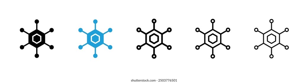 Icono del cubo en colores negro y azul