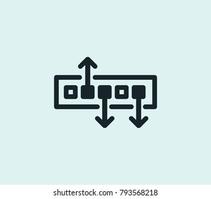 Hub icon line isolated on clean background. Port concept drawing icon line in modern style. Vector illustration for your web site mobile logo app UI design.