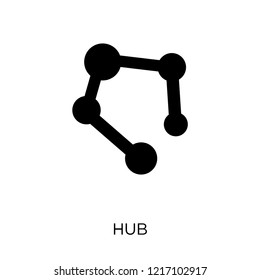 Hub icon. Hub symbol design from Networking collection. Simple element vector illustration on white background.