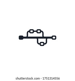 Hub icon vector illustration. Premium quality flat icon for trendy UI design.
