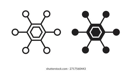 Iconos de Hub. Píxel perfecto. Icono de contorno de Vector. Concepto de logotipo plano.