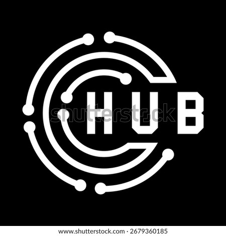 HUB letter design. HUB letter technology logo design. HUB Monogram logo design for an entrepreneur and business.