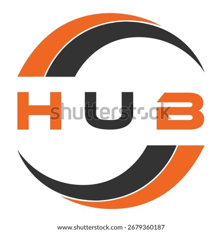 HUB letter design. HUB letter technology logo design. HUB Monogram logo design for an entrepreneur and business.