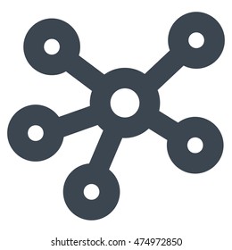 Hub Links vector icon. Style is stroke flat icon symbol, smooth blue color, white background.