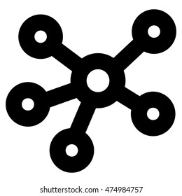 Hub Links vector icon. Style is stroke flat icon symbol, black color, white background.