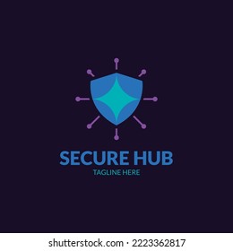 Hub logo design template vector
