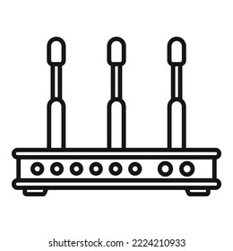 Hub modem icon outline vector. Computer wlan. Wireless device