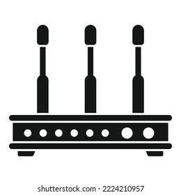 Hub modem icon simple vector. Computer wlan. Wireless device