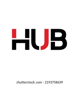 HUB monogram initial letters logo Design Vector