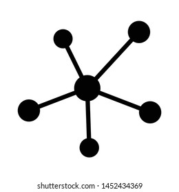 hub network conection icon - Vector