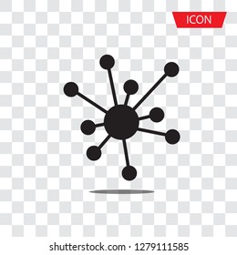 Hub network connection icon vector isolated on white background.