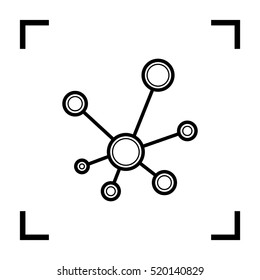 Hub network connection isolated minimal flat line icon