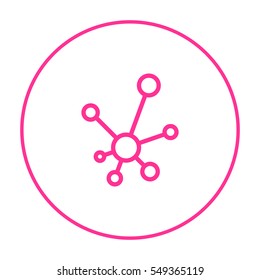 Hub network connection isolated minimal flat line icon