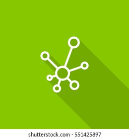 Hub network connection isolated minimal flat line icon