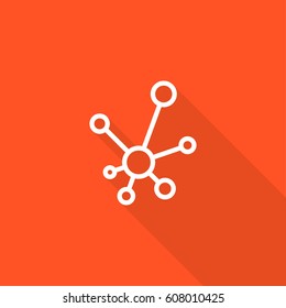 Hub network connection isolated minimal flat line icon