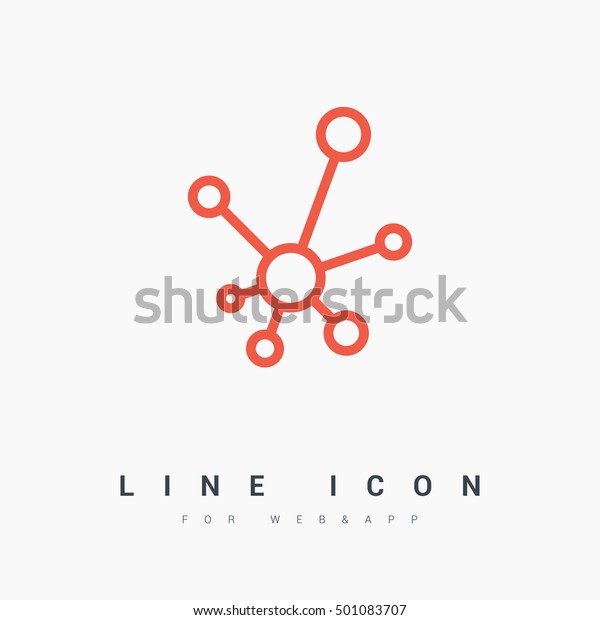 Hub\
network connection isolated minimal flat line\
icon