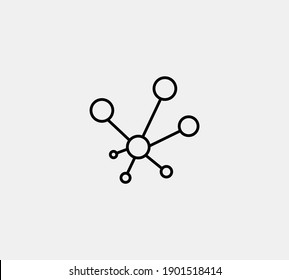 Hub Network Connection Line Icon Vector Design Illustration.