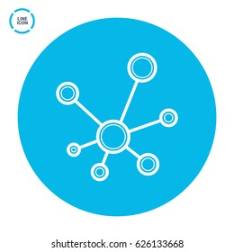 Hub network connection line vector icon