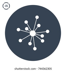 Hub network connection line vector icon
