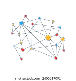 Concentración de conexiones de redes sociales ilustración vectorial en fondo blanco