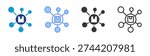 Hub And Spoke Model icon set multiple style collection