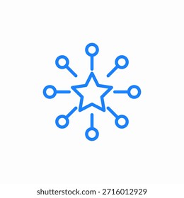 vetor de sinal de ícone de estrela do hub