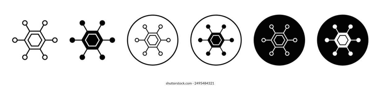 Conjunto de iconos de Vector de línea fina de cubo.