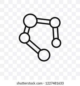 Hub vector linear icon isolated on transparent background, Hub transparency concept can be used for web and mobile