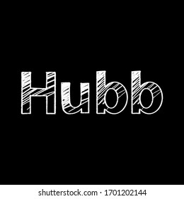 Hubb brush paint hand drawn lettering on black background. Love in arabian language design templates for greeting cards, overlays, posters