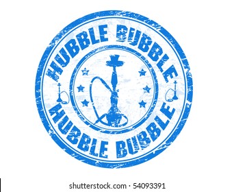 Hubble Bubble grunge stamp