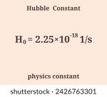 Hubble Constant. Physics constant. Education. Science. Vector illustration.