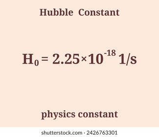 Hubble Constant. Physics constant. Education. Science. Vector illustration.