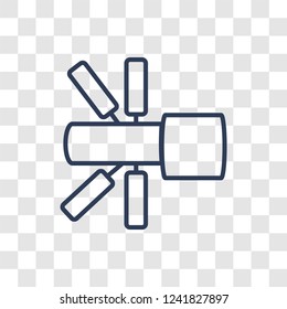 Hubble space telescope icon. Trendy linear Hubble space telescope logo concept on transparent background from ASTRONOMY collection