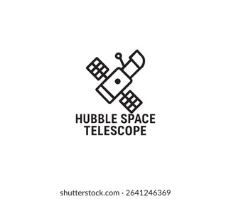 Hubble Space Telescope icon vector art illustration