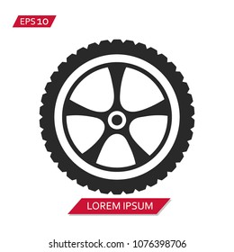 Hubcap Tire And Wheel vector icon
